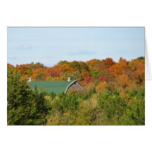 Rustic Barn in Fall Cards