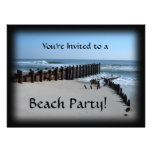 Rustic Bulkhead on Beach Custom Announcement