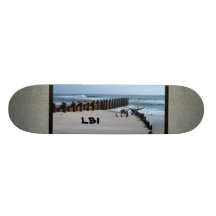 Rustic Bulkhead on Beach Skate Board