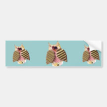 Rustic Owl Bumper Sticker