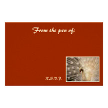 Rustic Peacock Stationery Design