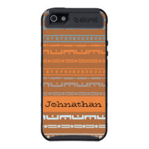 Rustic Retro Guys Abstract Pattern iPhone 5 Case