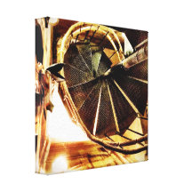 Rustic Spiral Staircase Wrapped Canvas Gallery Wrap Canvas