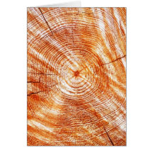 Rustic Tree Rings Wood Design Gifts Card