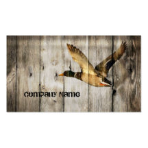 Rustic vintage barnwood country ducks hunter business card templates