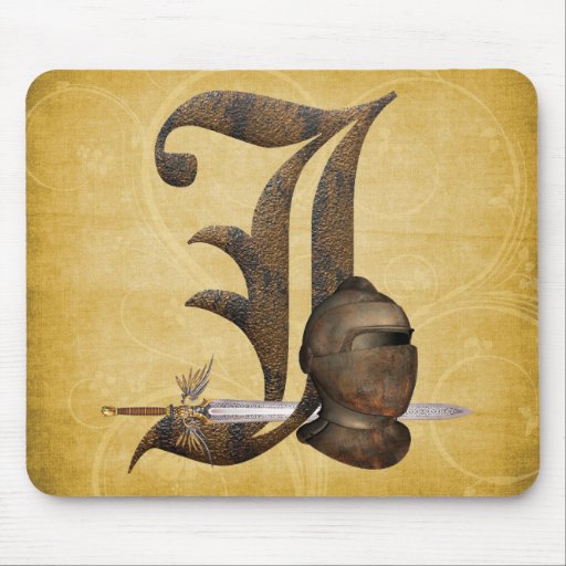 Rusty Knights Initial J Mouse Pad
