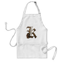 Rusty Knights Initial K Aprons