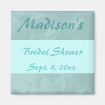 "__'s Bridal Shower" - Roses w/ Name & Date Magnet