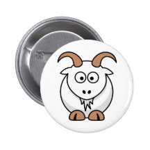 Saanen Goat Pinback Button