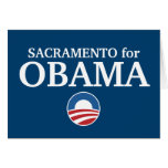 SACRAMENTO for Obama custom your city personalised Greeting Card