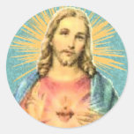 Sacred Heart of Jesus Round Stickers