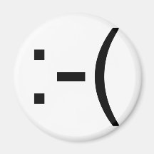 Sad Emoticon! geek products! Fridge Magnet