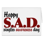 SAD Singles Awareness Day Card