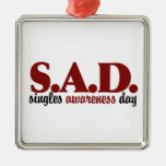 SAD Singles Awareness Day Christmas Tree Ornaments