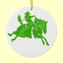 SaddlebroncGreen ornaments