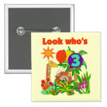 Safari 3rd Birthday  Tshirts and Gifts Pinback Button
