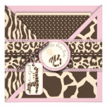Safari Girl Invitation Square 2