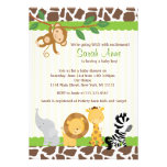 Safari Jungle Baby Boy Shower Invitation