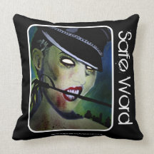 'Safe Word' Zombie (Throw)  American Mo Throw Pillows
