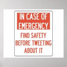 Safety Before Tweeting Poster