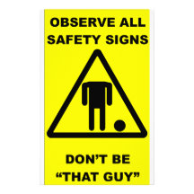 Safety Sign Warning Stationery Paper