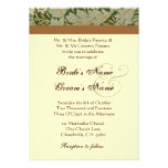 Sage Green Gold Brocade  Damask Wedding Invitation