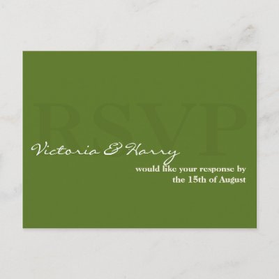 Enclose these elegant response postcards with your wedding invitations