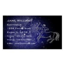 Sagittarius Horoscope Business Card