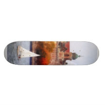 Sailboat by Ellis Island Custom Skateboard