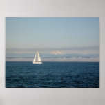 Sailboat On Beautiful Puget Sound Poster