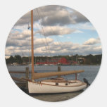 Sailboat on Mystic River Sticker