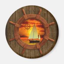 Sailboat Sunset Magnet