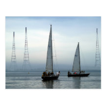 Sailboats in the Morning Post Card