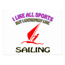Sailing designs postcard