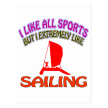 Sailing designs postcards