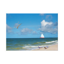 Sailing on the Gulf of Mexico Wrapped Canvas Stretched Canvas Prints