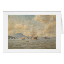 Sailing ships at Anchor (1282) Greeting Card