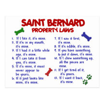 SAINT BERNARD Property Laws 2 Postcards