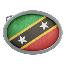 Saint Kitts / Nevis Flag Belt Buckles