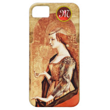 SAINT MARY MAGDALENE Parchment Ruby Gem Monogram