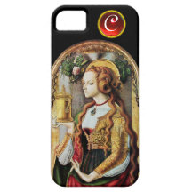 SAINT MARY MAGDALENE  Ruby Gem Monogram ,Black