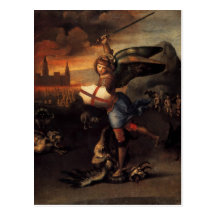 Saint Michael and the Dragon postcard