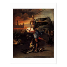 Saint Michael and the Dragon postcard