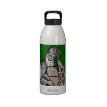 Saint Patrick with Bible and Staff Drinking Bottle