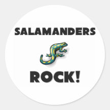 Salamanders Rock Round Sticker