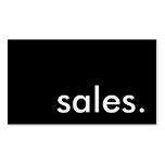 sales. business card