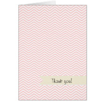Salmon Pink Chevron Greeting Card