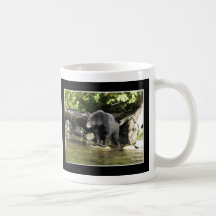 "Salmon Spotting" Black Bear Gifts Coffee Mug