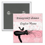 Salon Hairstylist Mockingbird Button