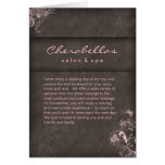 Salon Spa Brochure Pink Taupe Floral Cards
